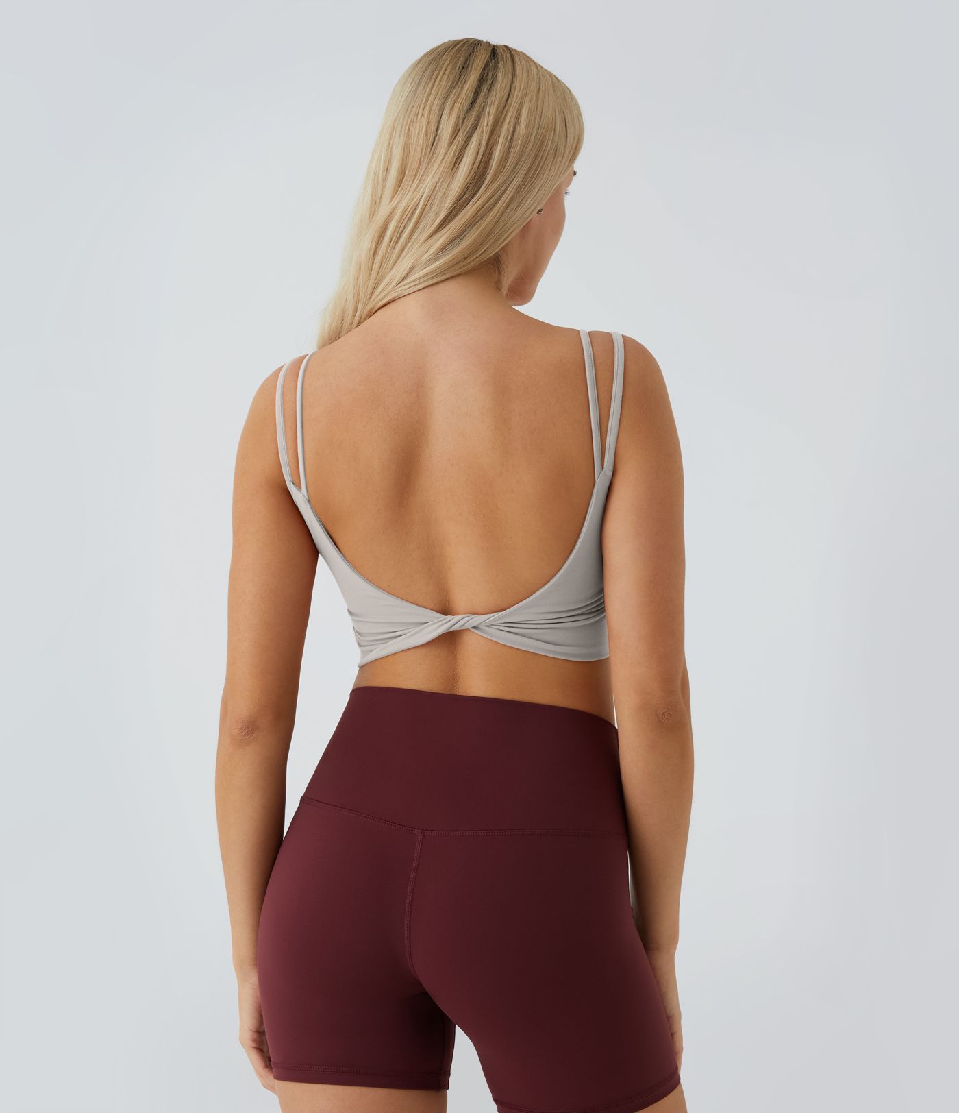 Scurt Yoga Top cu Duble Bretele