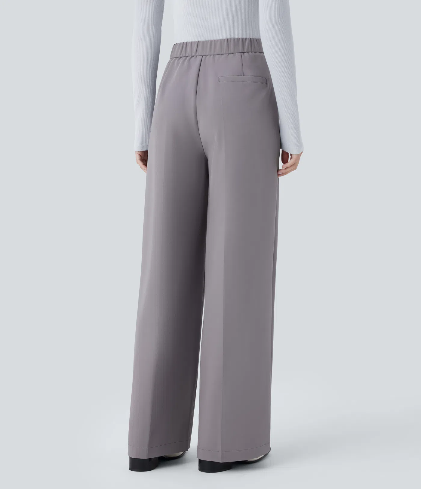 Water Repellent Mid High Waisted Zipper Pocket Straight Leg Work Pants