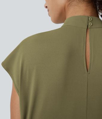 Chemise de travail à col montant, protection dorsale et protection des manches