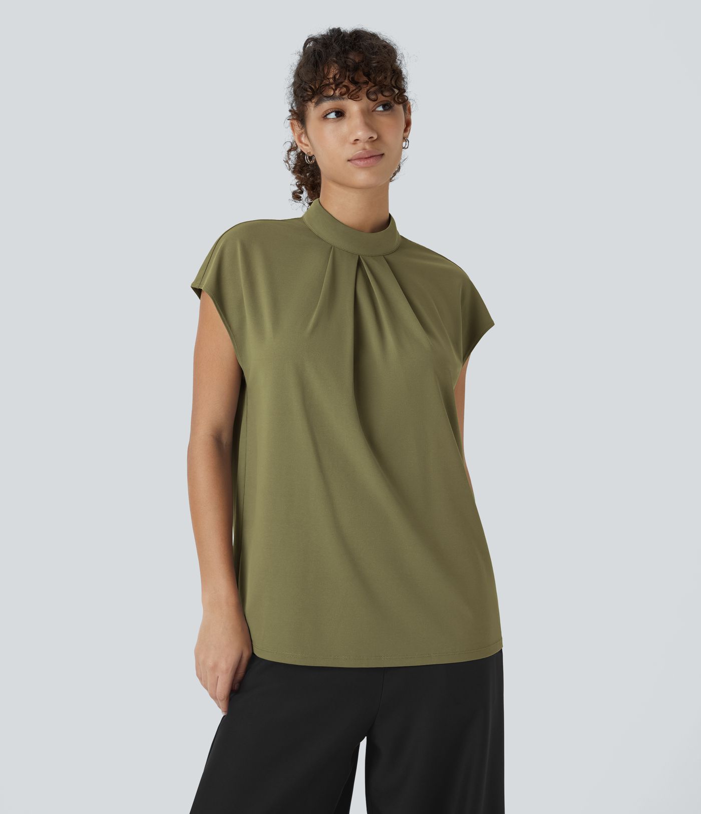 Chemise de travail à col montant, protection dorsale et protection des manches