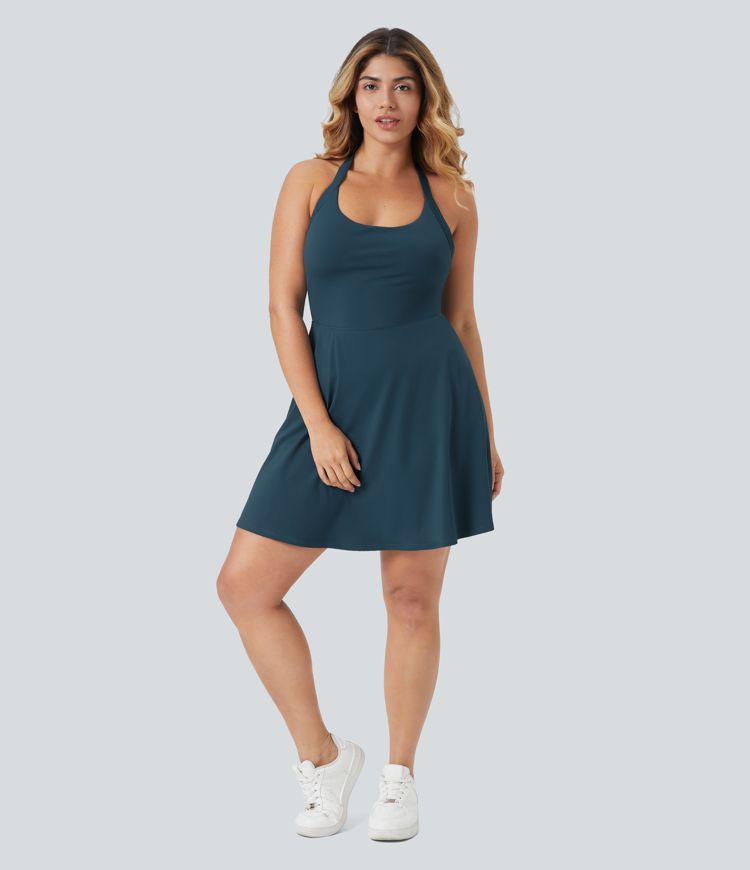 Vestido deportivo baile talla grande vuelo torcido sin espalda largo más largo edición Easy Peezy