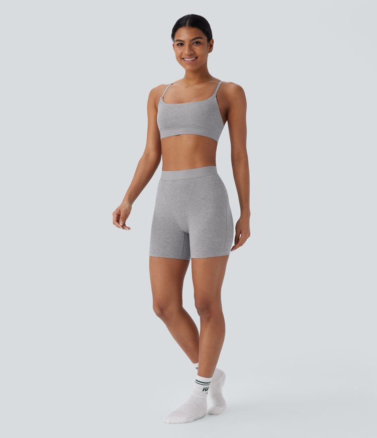 High Stretch Ribbed Knit Lounge Bra