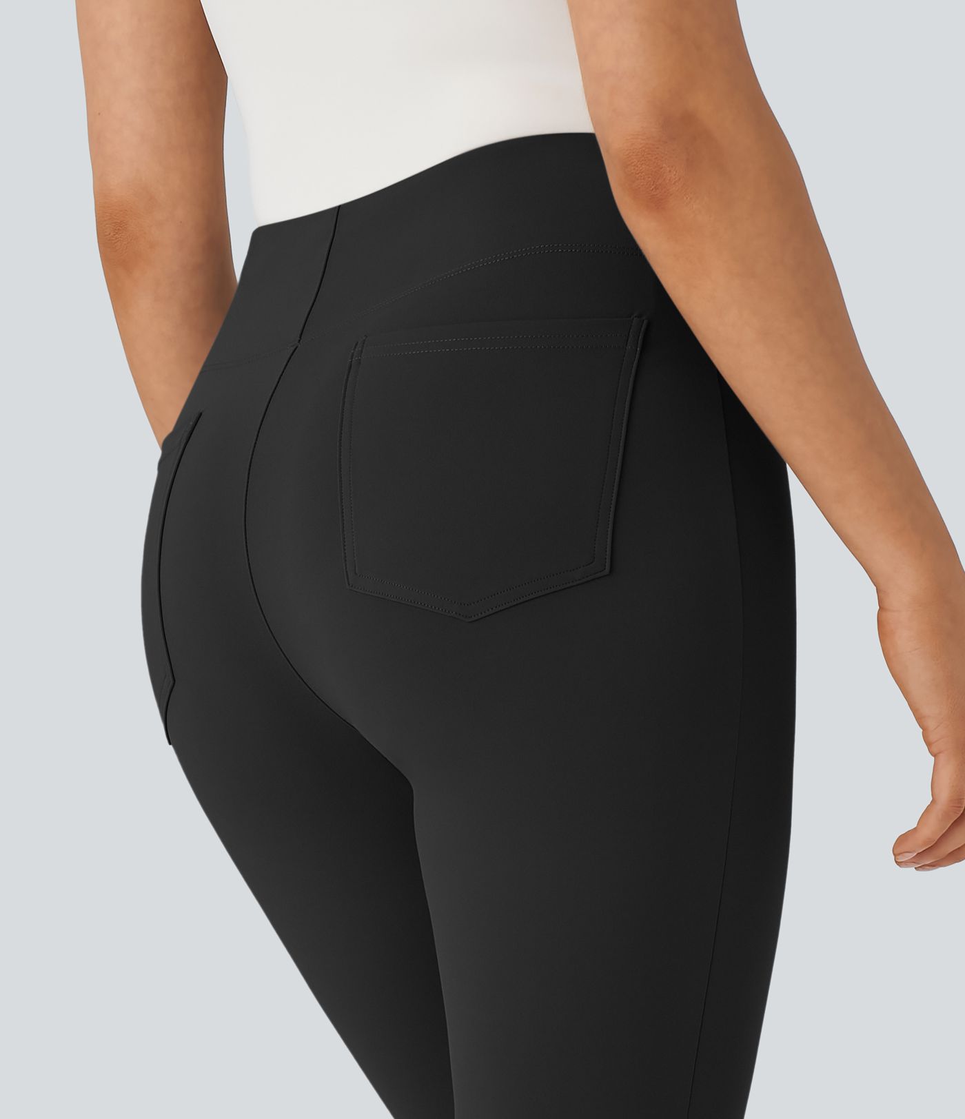 Pantalón Halara Flex™ oficina ajustado tiro alto bolsillo lateral posterior