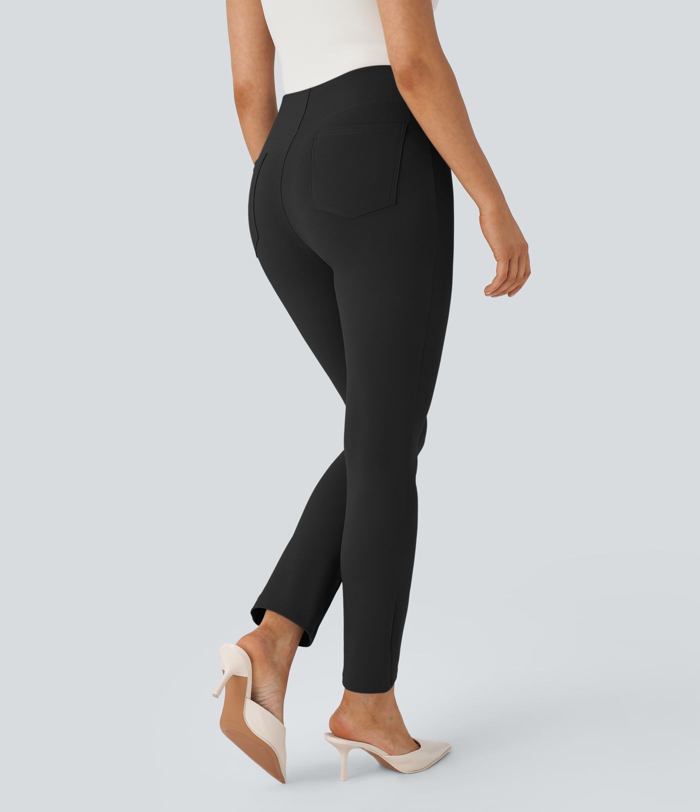 Pantalón Halara Flex™ oficina ajustado tiro alto bolsillo lateral posterior