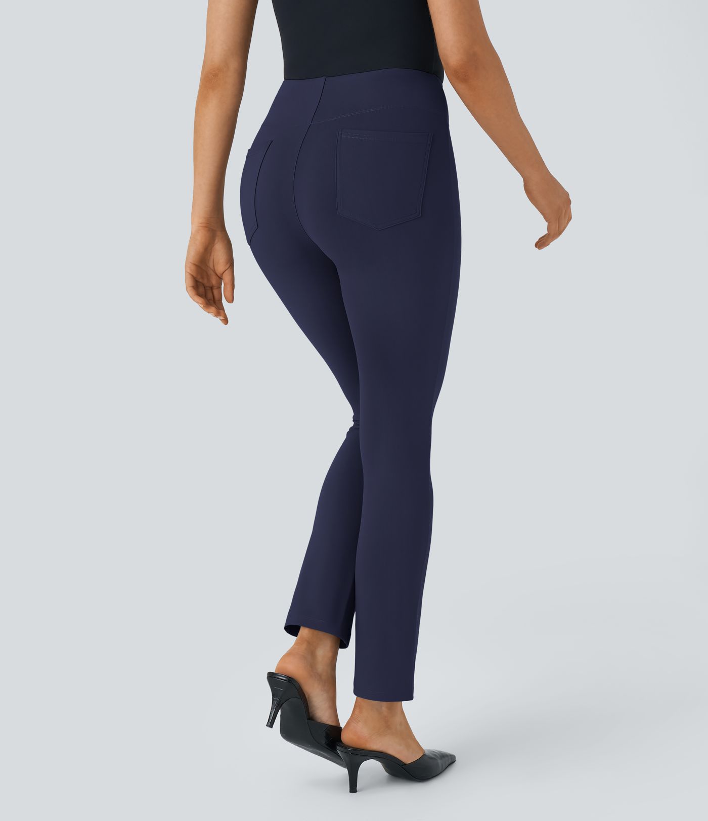 Pantalon de travail Halara Flex™ Taille Haute à Poches et Coupe Fuselée