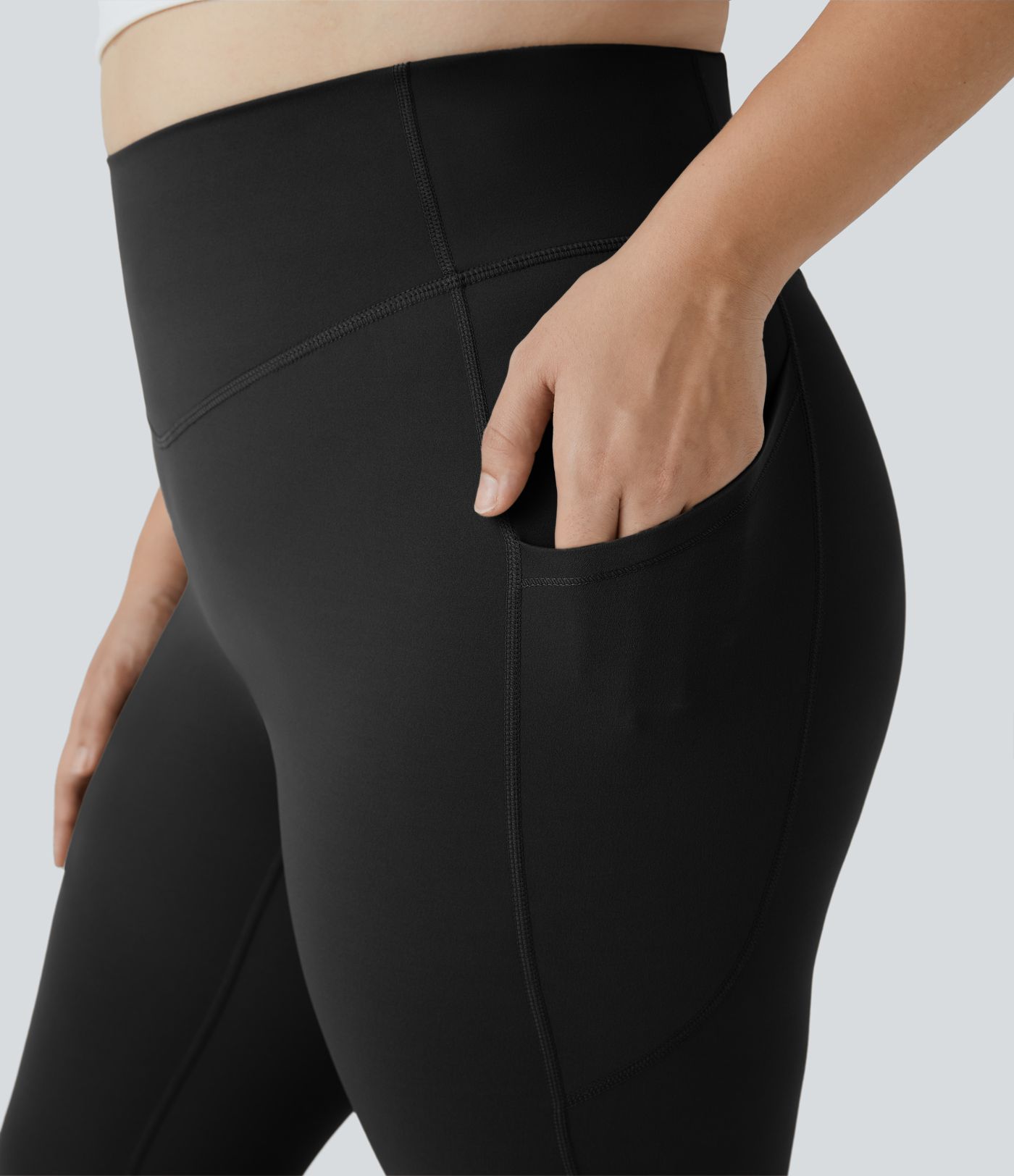 Halara UltraSculpt™ High Waisted Pocket Plus Size Shaping Training Capri Leggings Halara UltraSculpt™ High Waisted Pocket Plus Size Shaping Training Capri Leggings