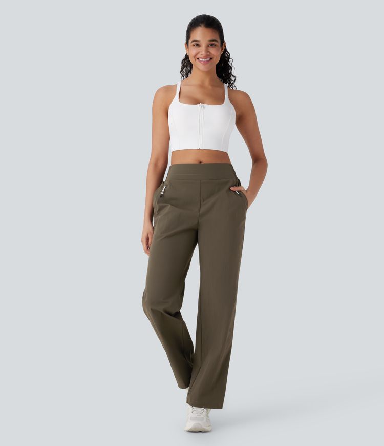 Pantalón baile pierna recta bolsillo lateral tiro medio resistente desgaste