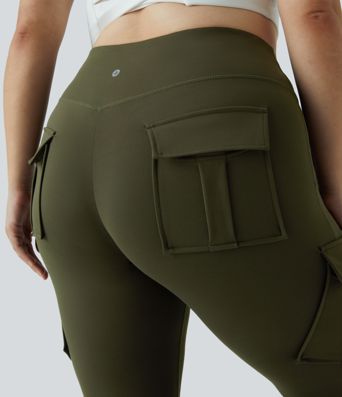 DayStretch High Waisted Cargo Pocket Skinny Yoga Plus Size 7/8 Leggings