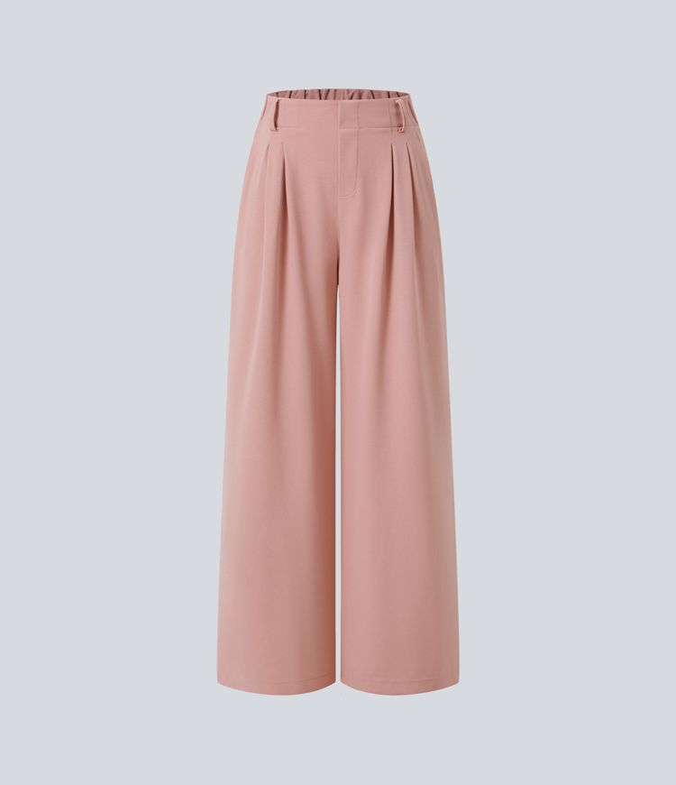 Halara Flex™ High Waisted Pocket Wide Leg Waffle Work Pants