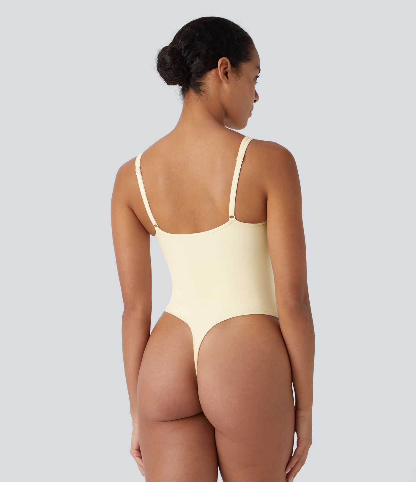 Seamless Flow Adjustable Strap Zipper Tummy Control Lounge Shapewear Bodysuit