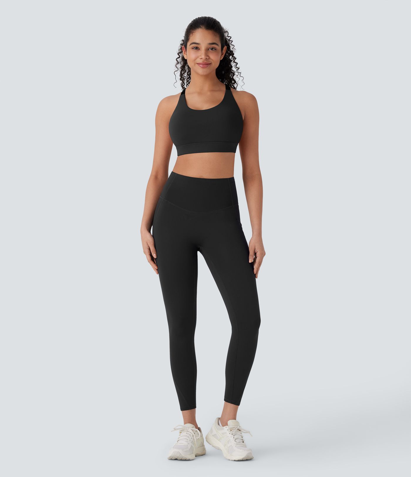 SpeedWave™ High Waisted Tummy Control Butt Lifting Quick Dry 7/8 Workout Leggings with Pocket