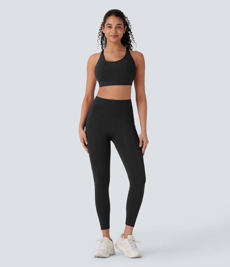 SpeedWave™ High Waisted Tummy Control Butt Lifting Quick Dry 7/8 Workout Leggings with Pocket
