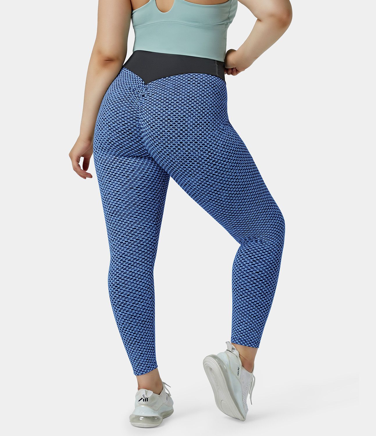 Leggings de cintura alta con textura talla grande 7/8