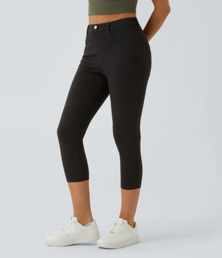 Halara Flex™ Jegging Casual Capri Extensible à Poches Multiples Taille Haute