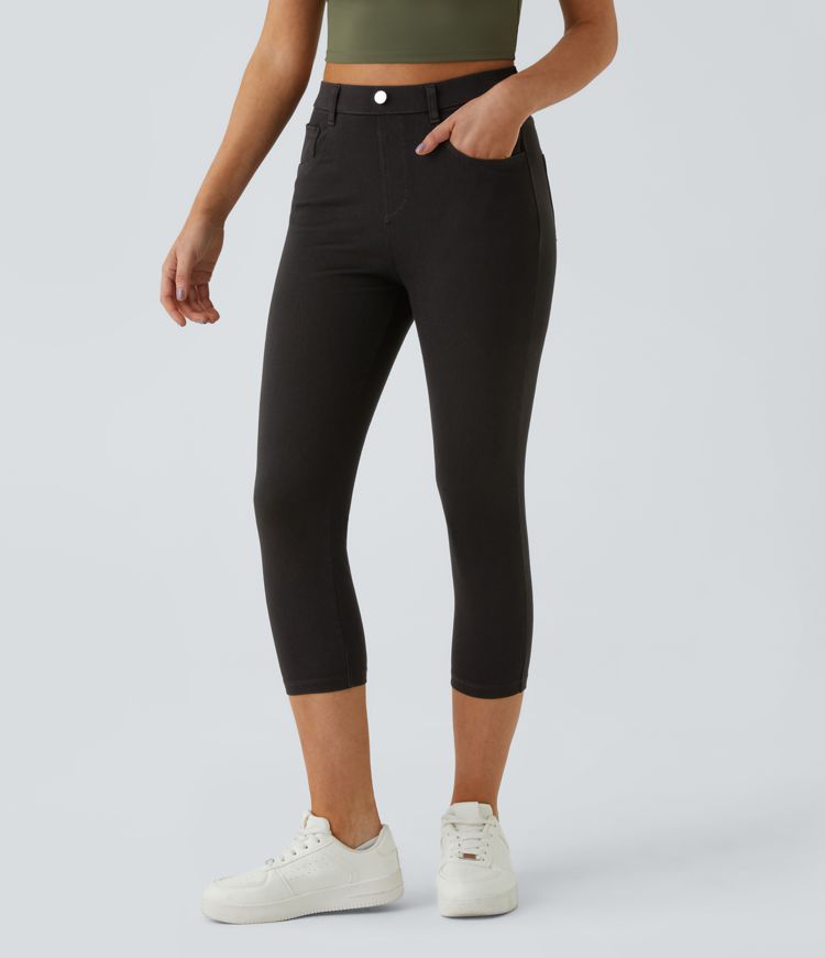 Halara Flex™ Jegging Casual Capri Extensible à Poches Multiples Taille Haute