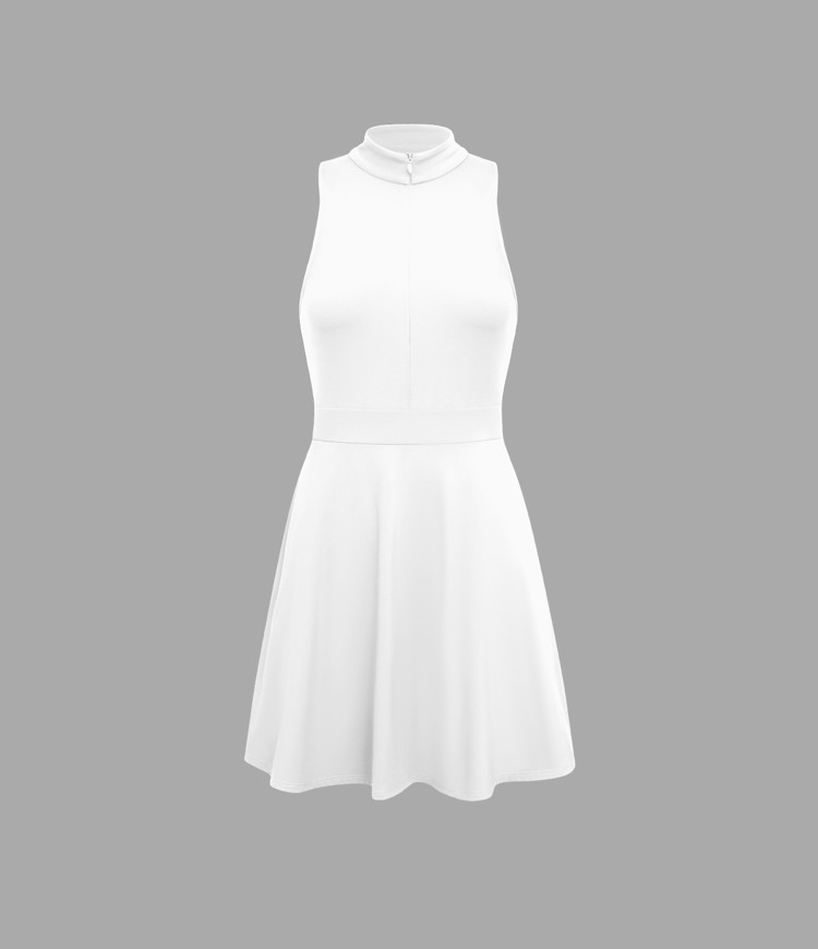 Women’s Half Zip Backless Racerback Side Pocket 2in1 Golf DressGolf Tee Pocket HALARA