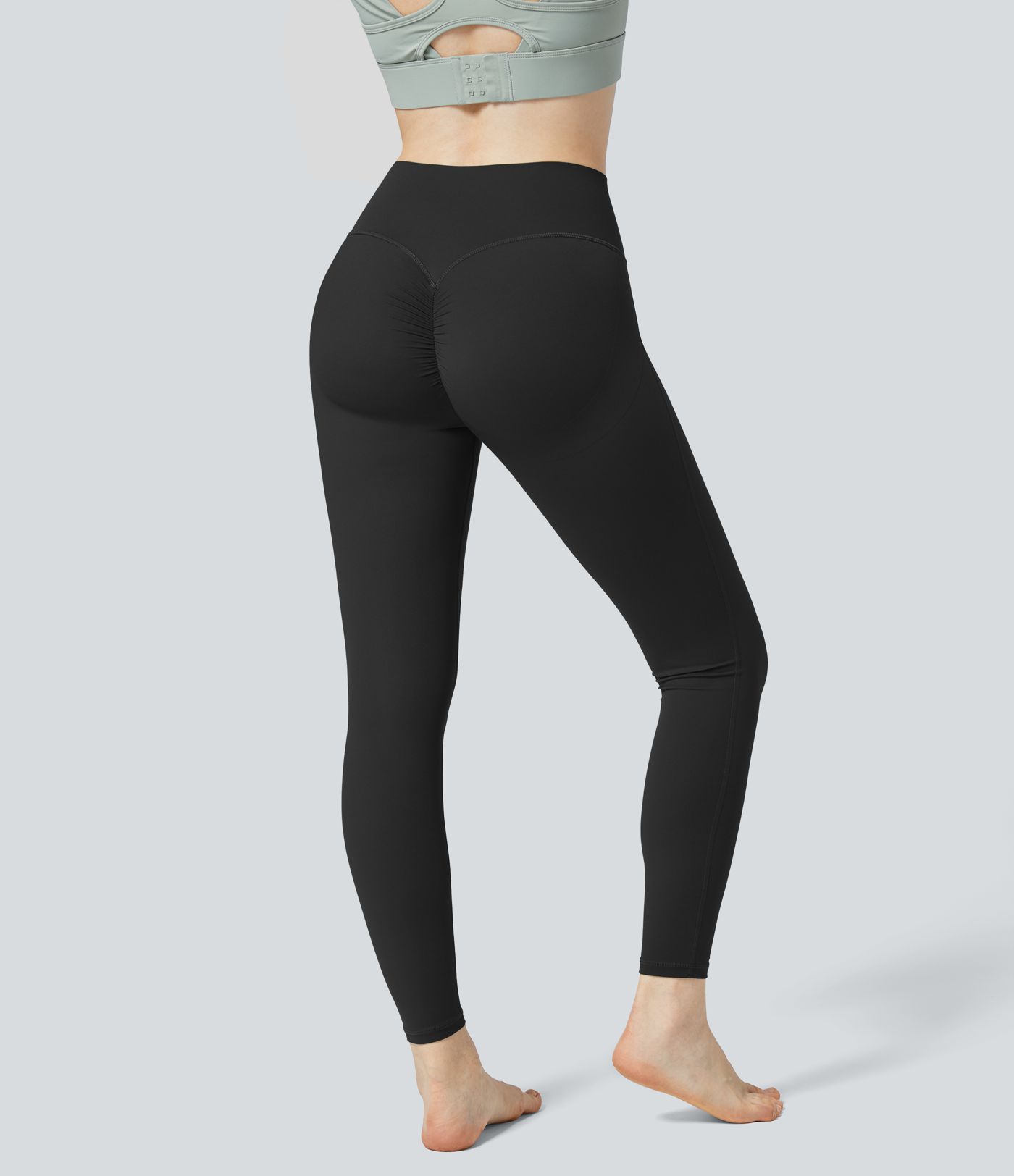 Halara UltraSculpt™ High Waisted Ruched Tummy Control Butt Lifting Yoga 7/8 Leggings