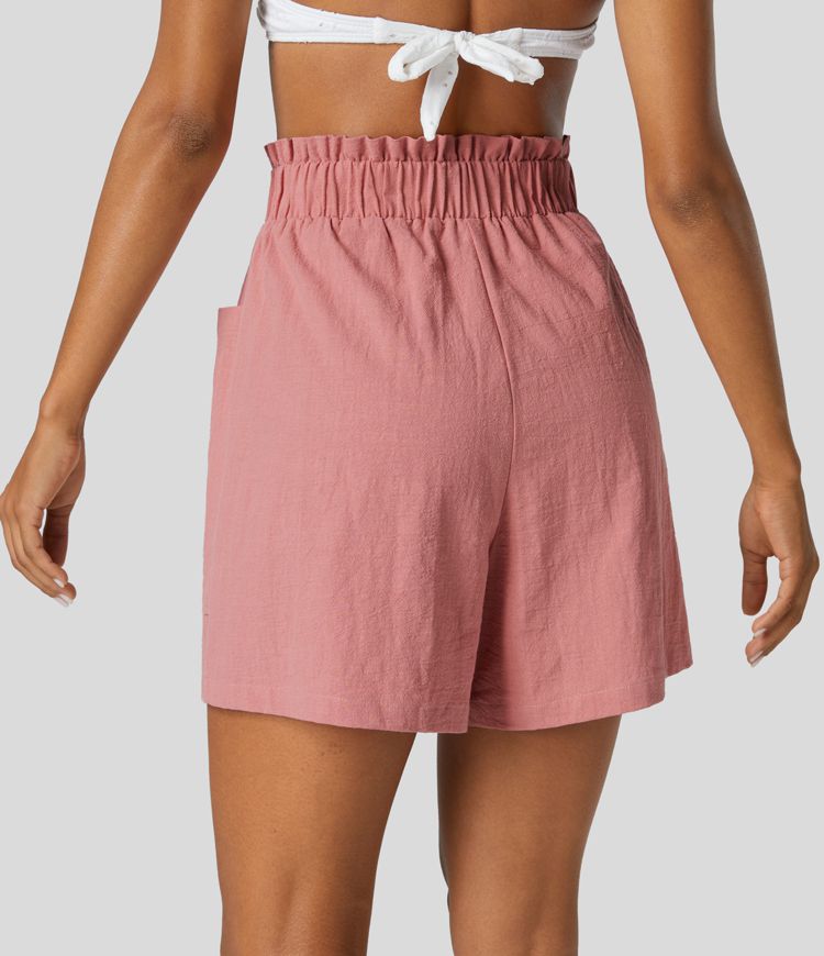 Pantalon Corto Fiesta Mujer Shorts Mujer Verano Cintura Alta Con