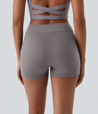 SoftlyZero™ Airy High Waisted Pocket Plain Cool Touch Yoga Shorts 3.5"-UPF50+