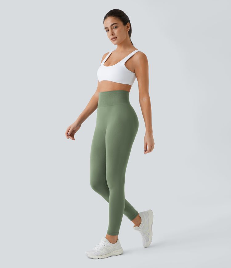 Leggings levantamiento glúteos liso tiro alto flujo sin costura