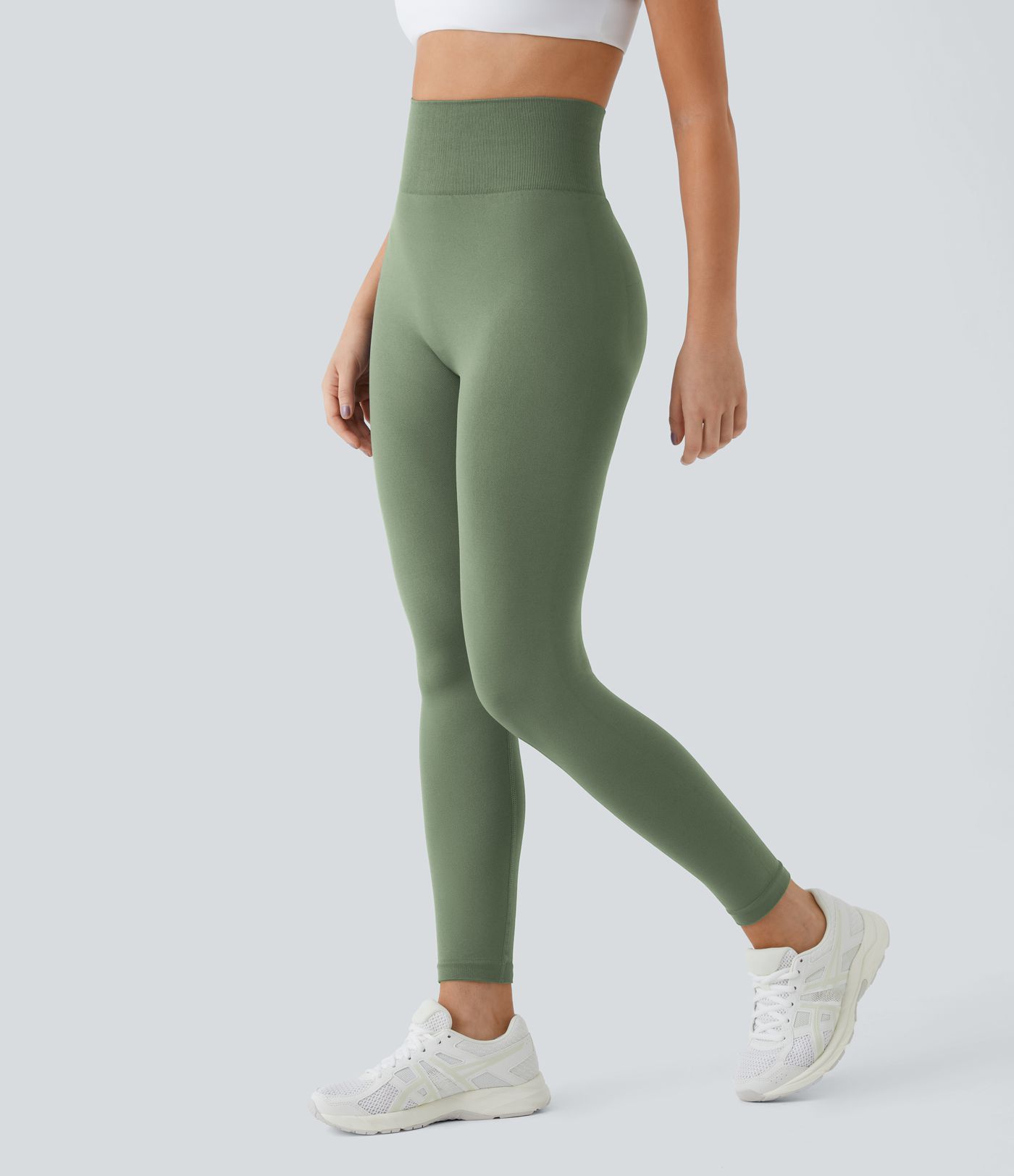 Leggings levantamiento glúteos liso tiro alto flujo sin costura