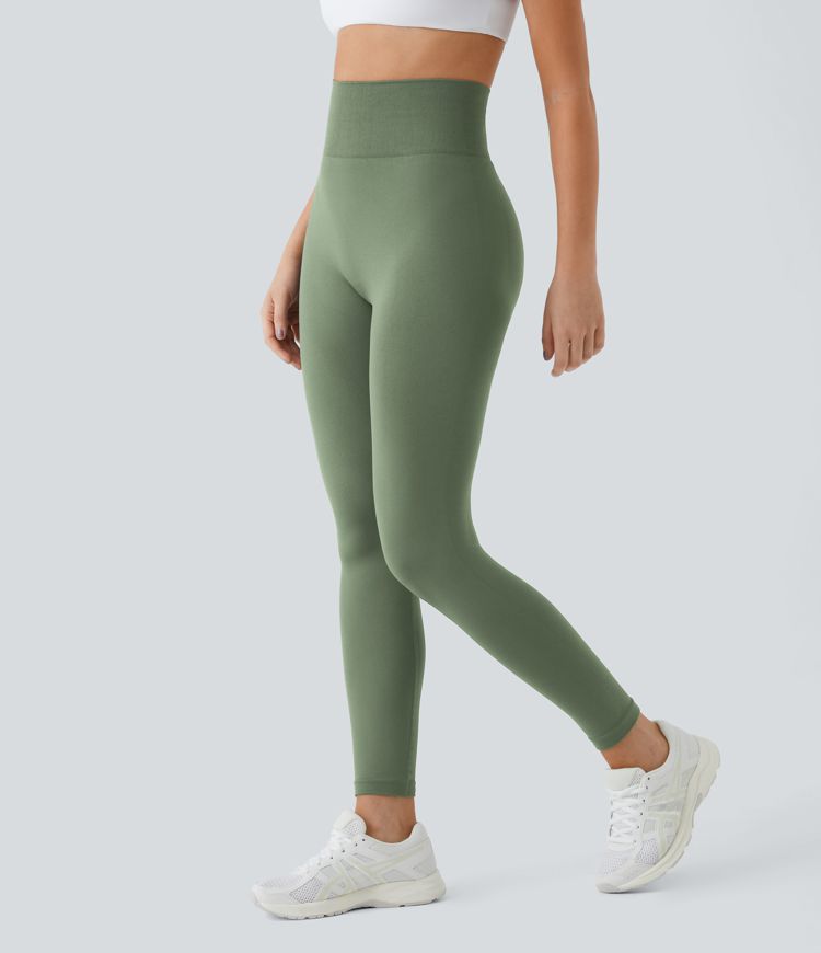 Leggings levantamiento glúteos liso tiro alto flujo sin costura