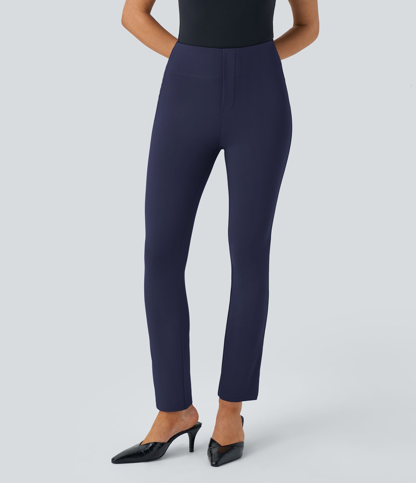 Pantalon de travail Halara Flex™ Taille Haute à Poches et Coupe Fuselée