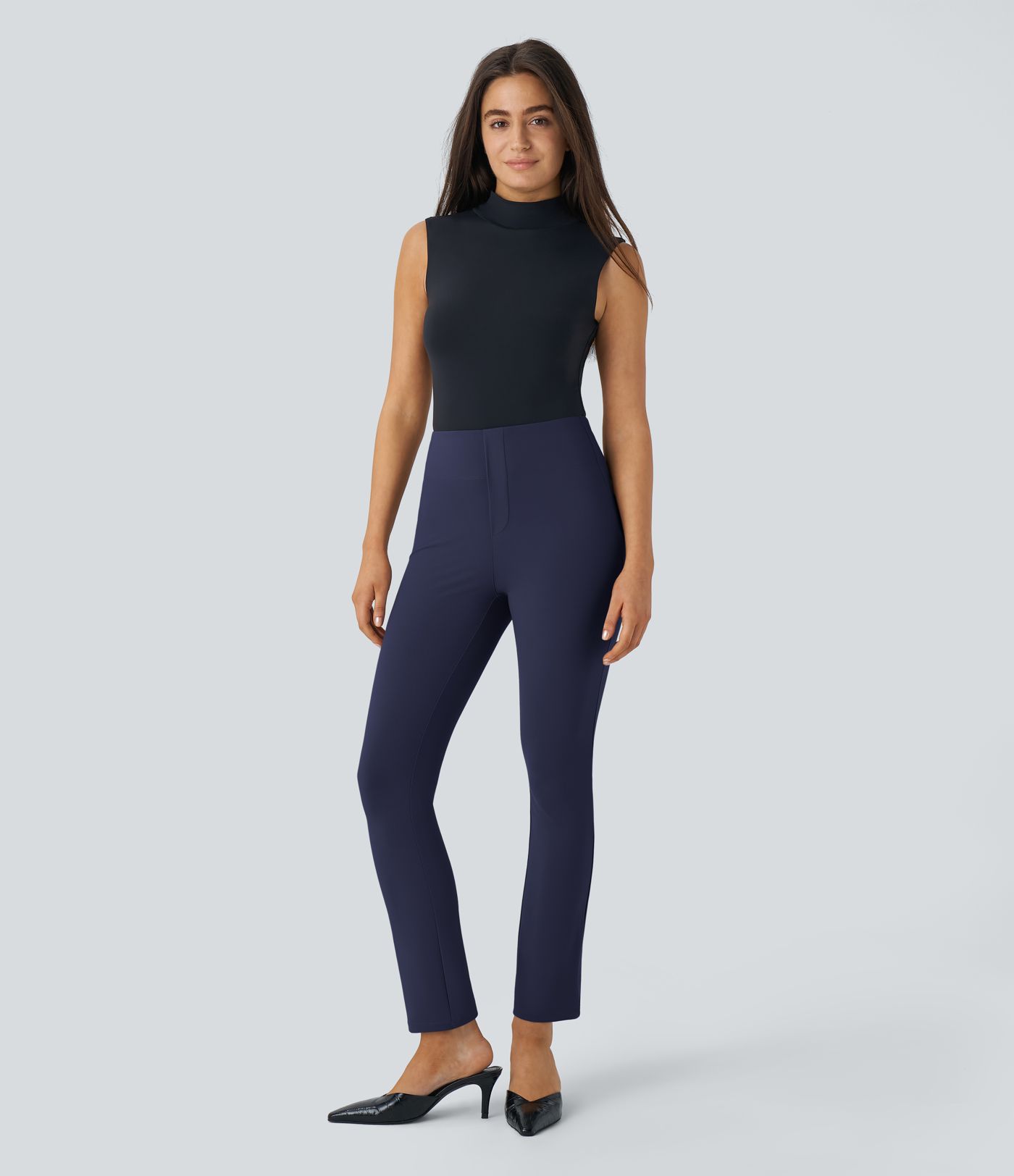 Pantalon de travail Halara Flex™ Taille Haute à Poches et Coupe Fuselée