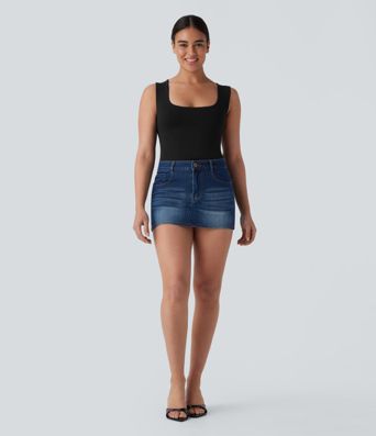 Top lounge 2 en 1 sans coutures, U chou, sans manches