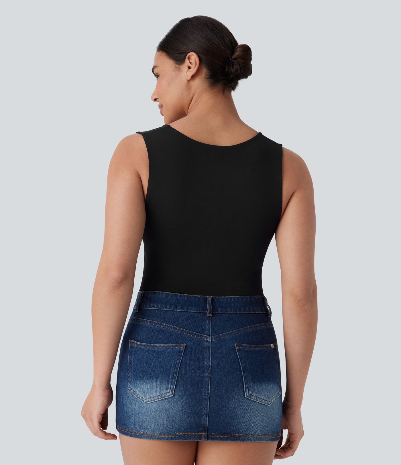 Top lounge 2 en 1 sans coutures, U chou, sans manches