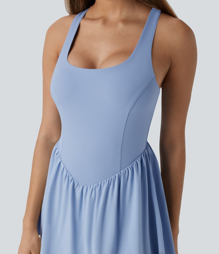 Mini Vestido Breezeful™ deportivo secado rápido fluido 2 en 1 sin espalda bolsillo pickleball - Edición Easy Peezy protección contra fugas