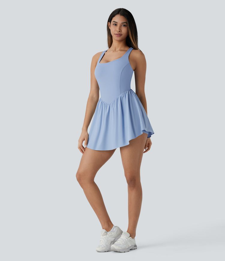 Mini Vestido Breezeful™ deportivo secado rápido fluido 2 en 1 sin espalda bolsillo pickleball - Edición Easy Peezy protección contra fugas