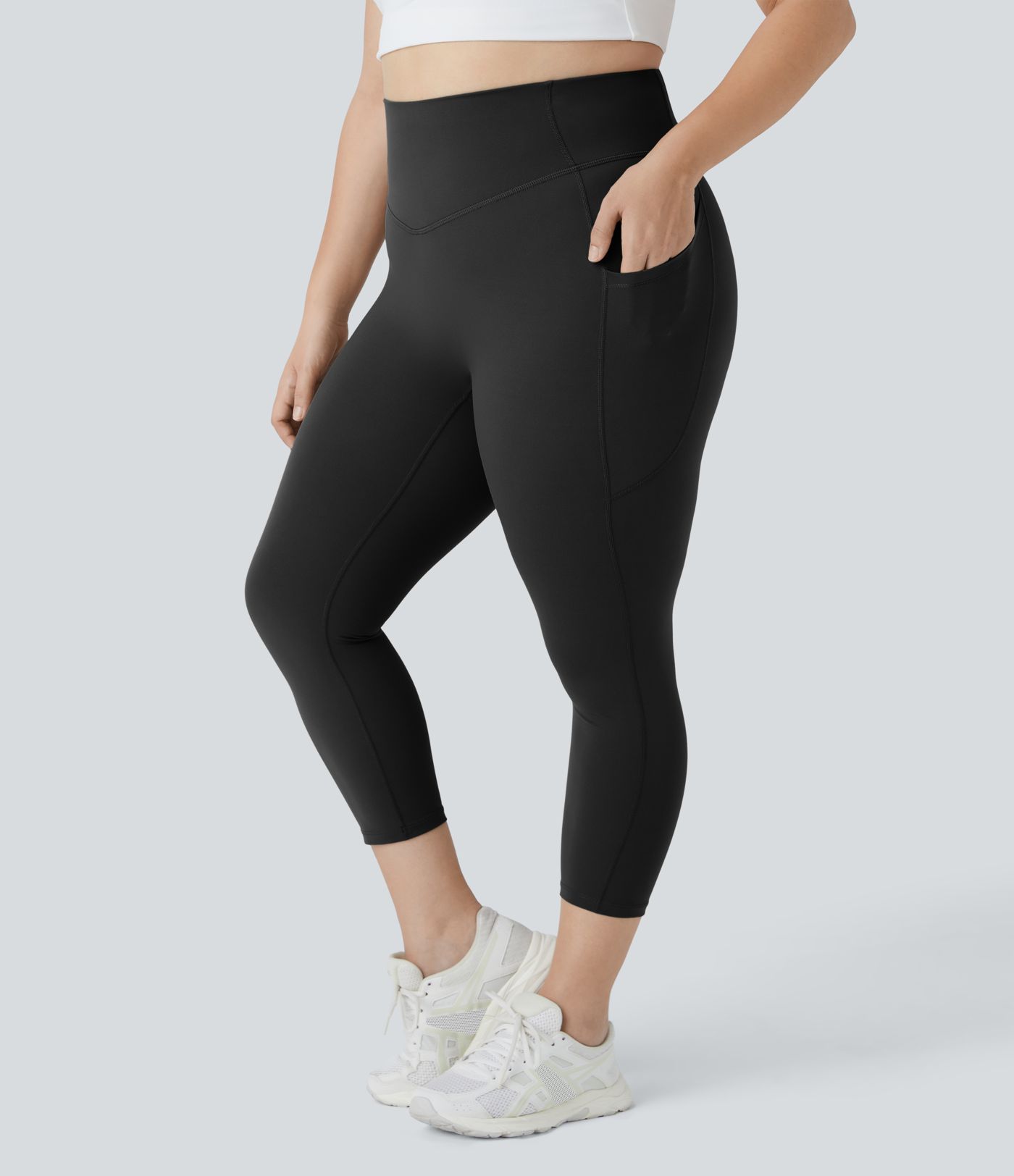 Halara UltraSculpt™ High Waisted Pocket Plus Size Shaping Training Capri Leggings Halara UltraSculpt™ High Waisted Pocket Plus Size Shaping Training Capri Leggings