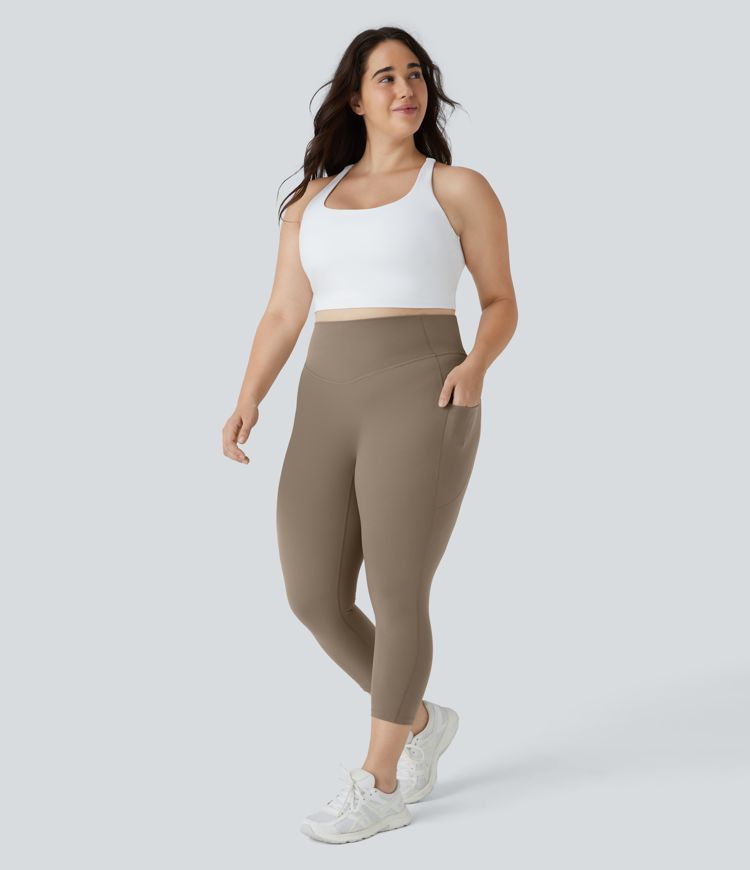 Halara UltraSculpt™ High Waisted Pocket Plus Size Shaping Training Capri Leggings