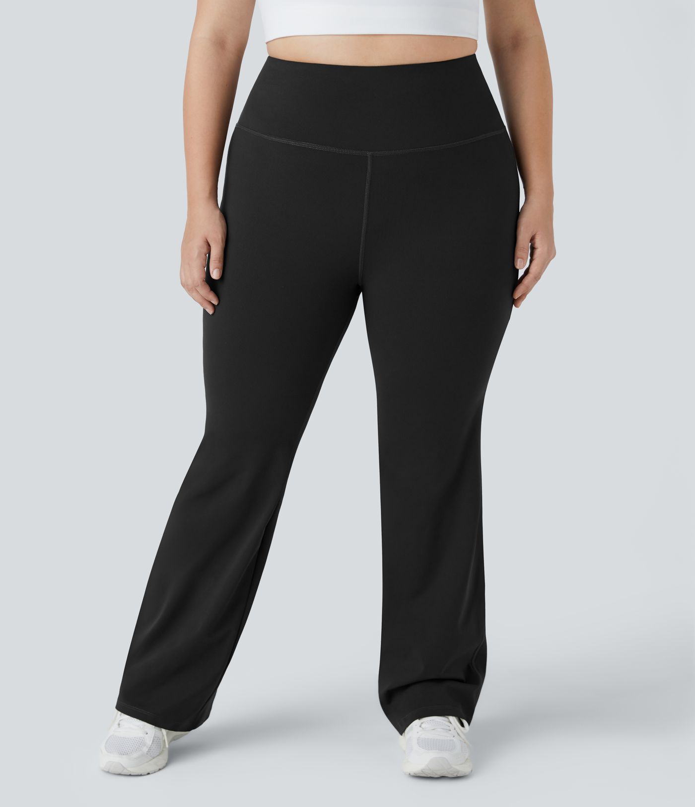 DayStretch High Waisted Pocket Plain Plus Size Leggings