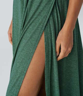 U Neck Flowy Maxi Casual Tank Dress