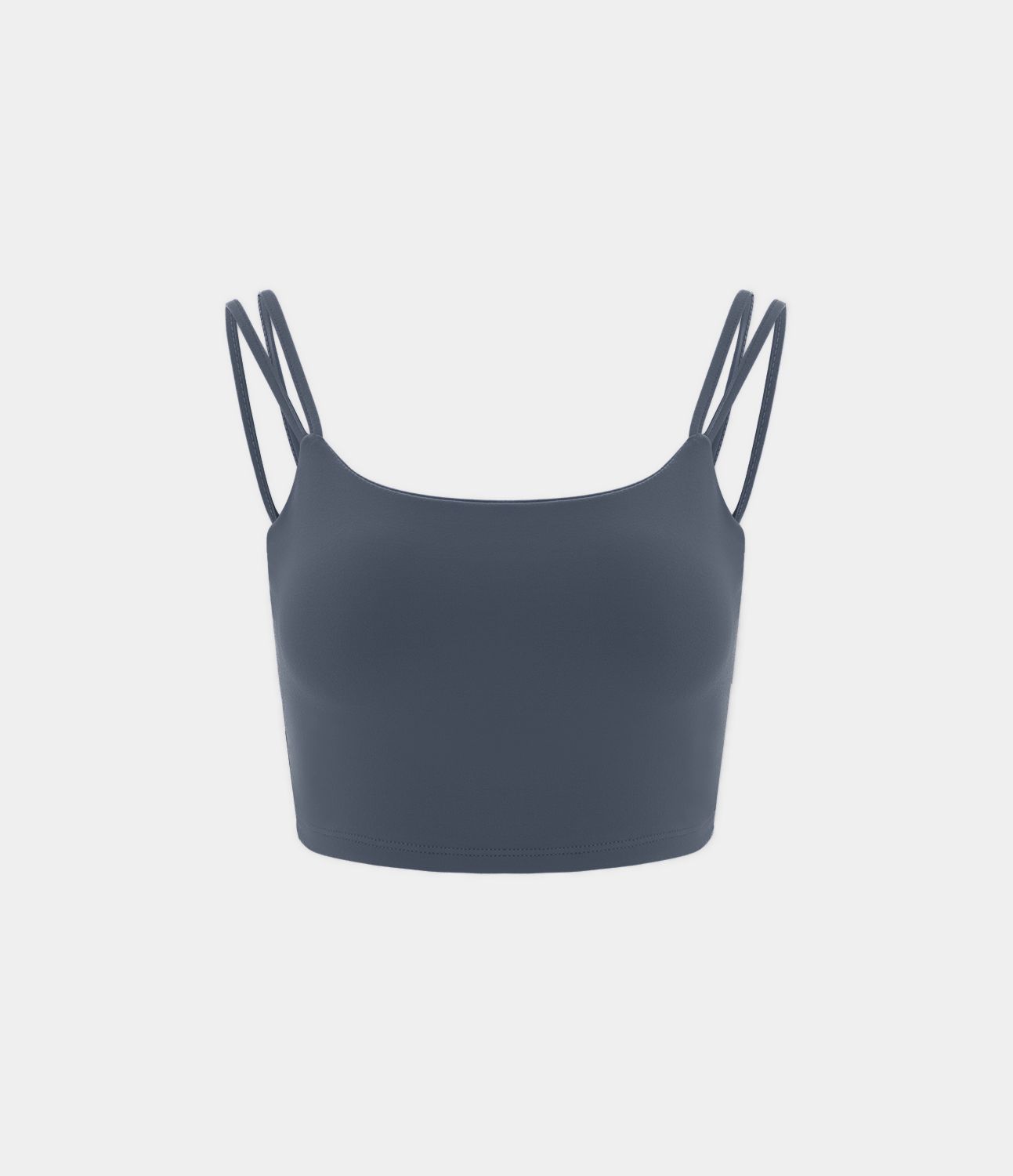 Kratek Joga Top z Dvojnimi Naramnicami