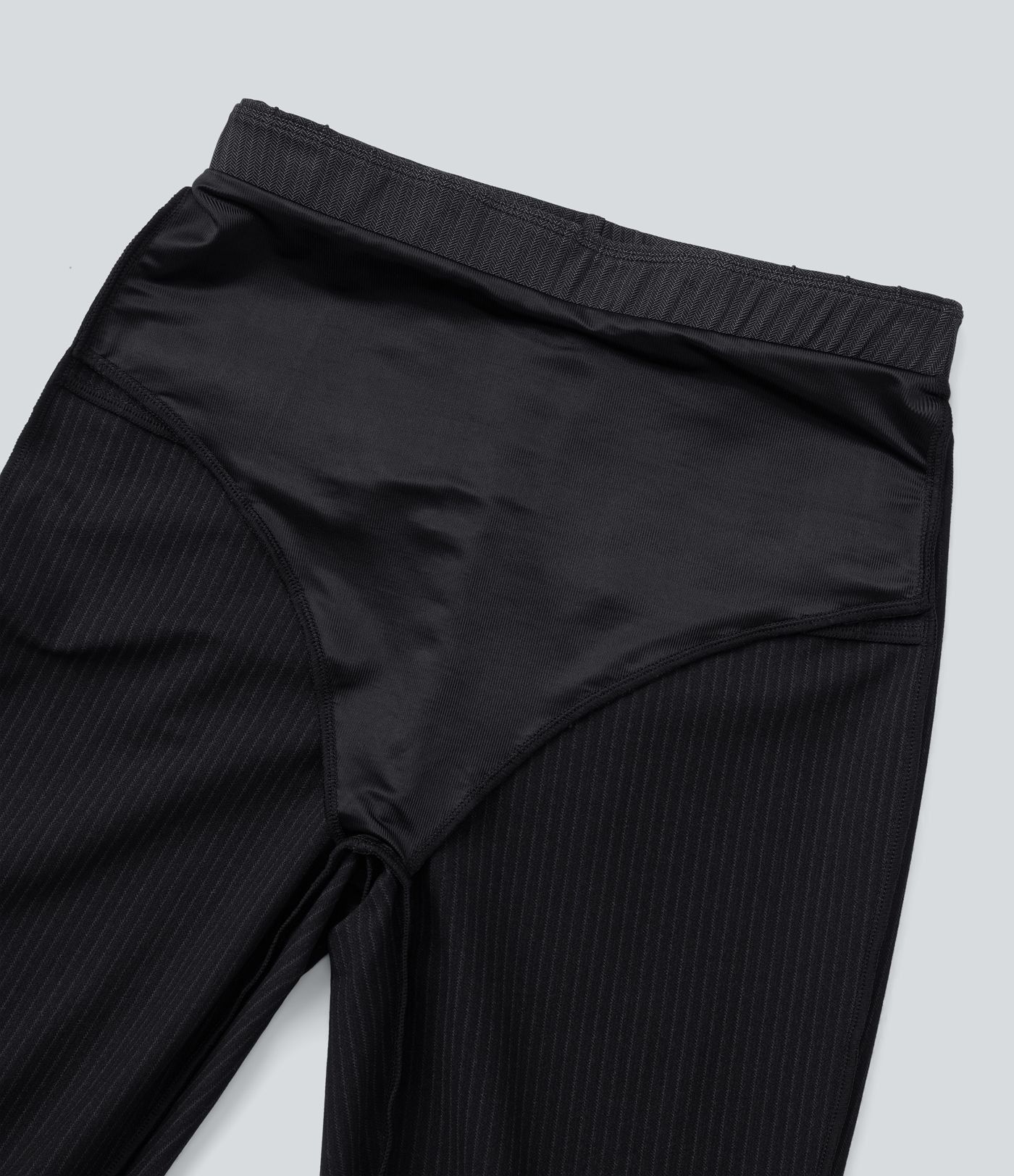 SoCinched Hohe Taille Bauchkontroll Hose mit dekorativer rückseitiger Reißverschlusstasche Fischgrätenmuster Arbeitsleggings