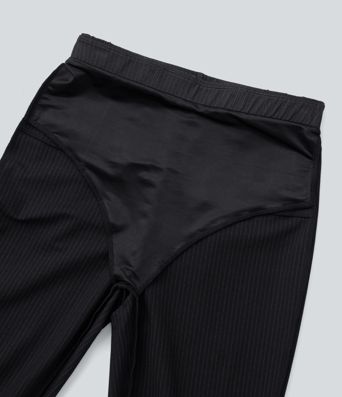 SoCinched Hohe Taille Bauchkontroll Hose mit dekorativer rückseitiger Reißverschlusstasche Fischgrätenmuster Arbeitsleggings