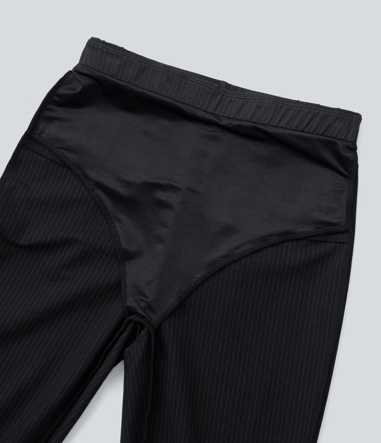 SoCinched Hohe Taille Bauchkontroll Hose mit dekorativer rückseitiger Reißverschlusstasche Fischgrätenmuster Arbeitsleggings