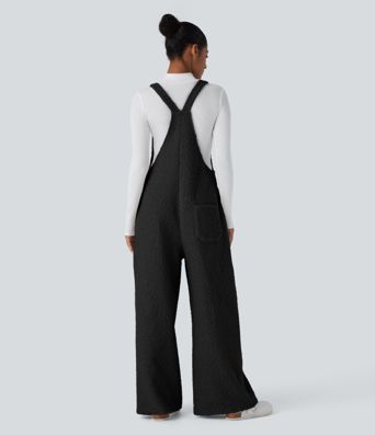 Peto Teddy peluche múltiple bolsillo botón correa ajustable