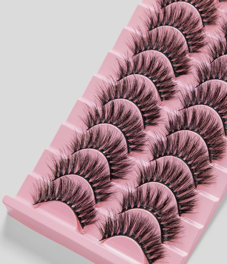 10 pares de pestañas postizas 3D