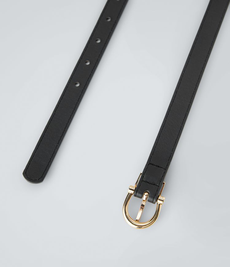 Horseshoe Buckle PU Leather Belt