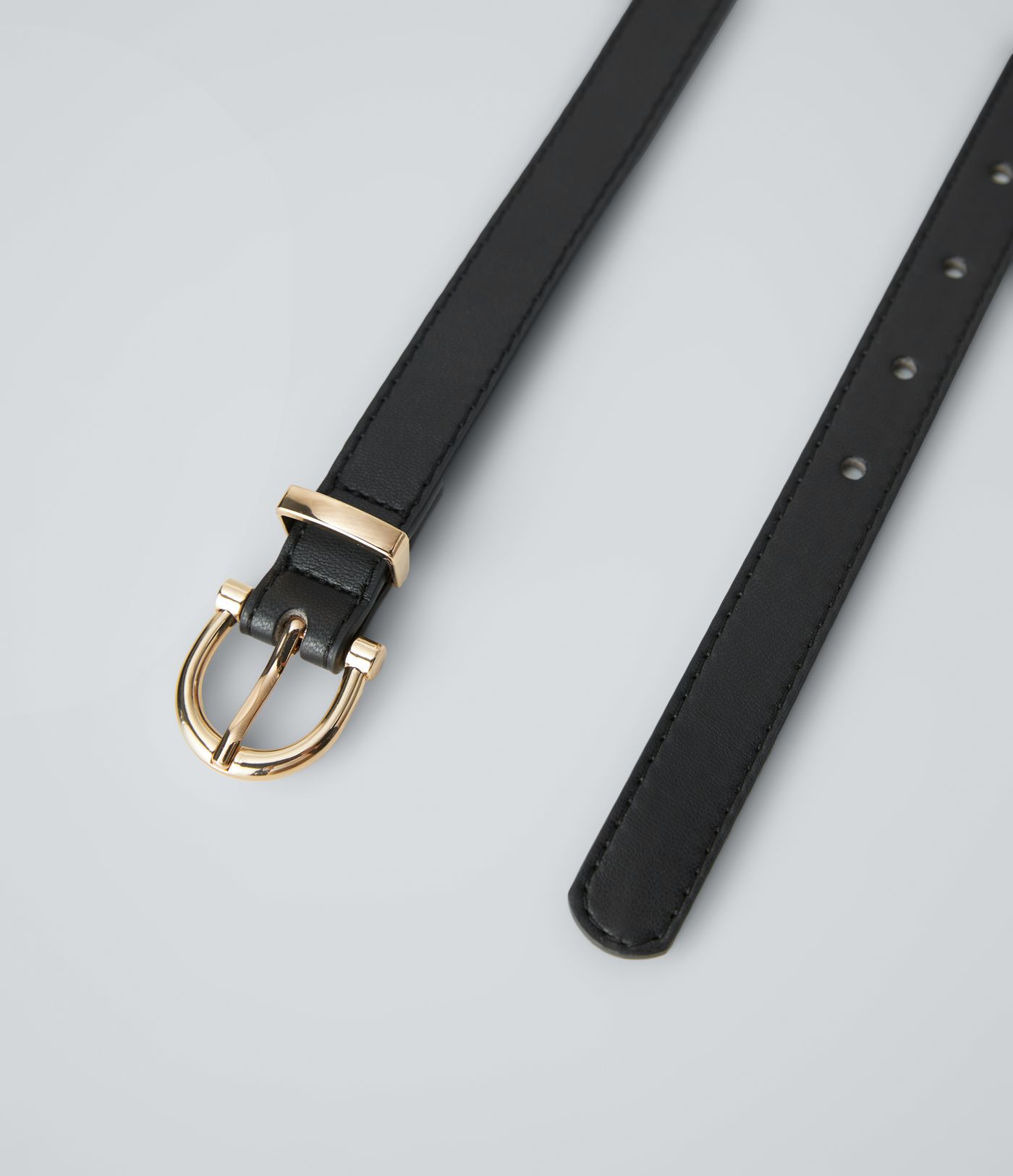 Horseshoe Buckle PU Leather Belt