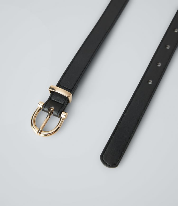 Horseshoe Buckle PU Leather Belt