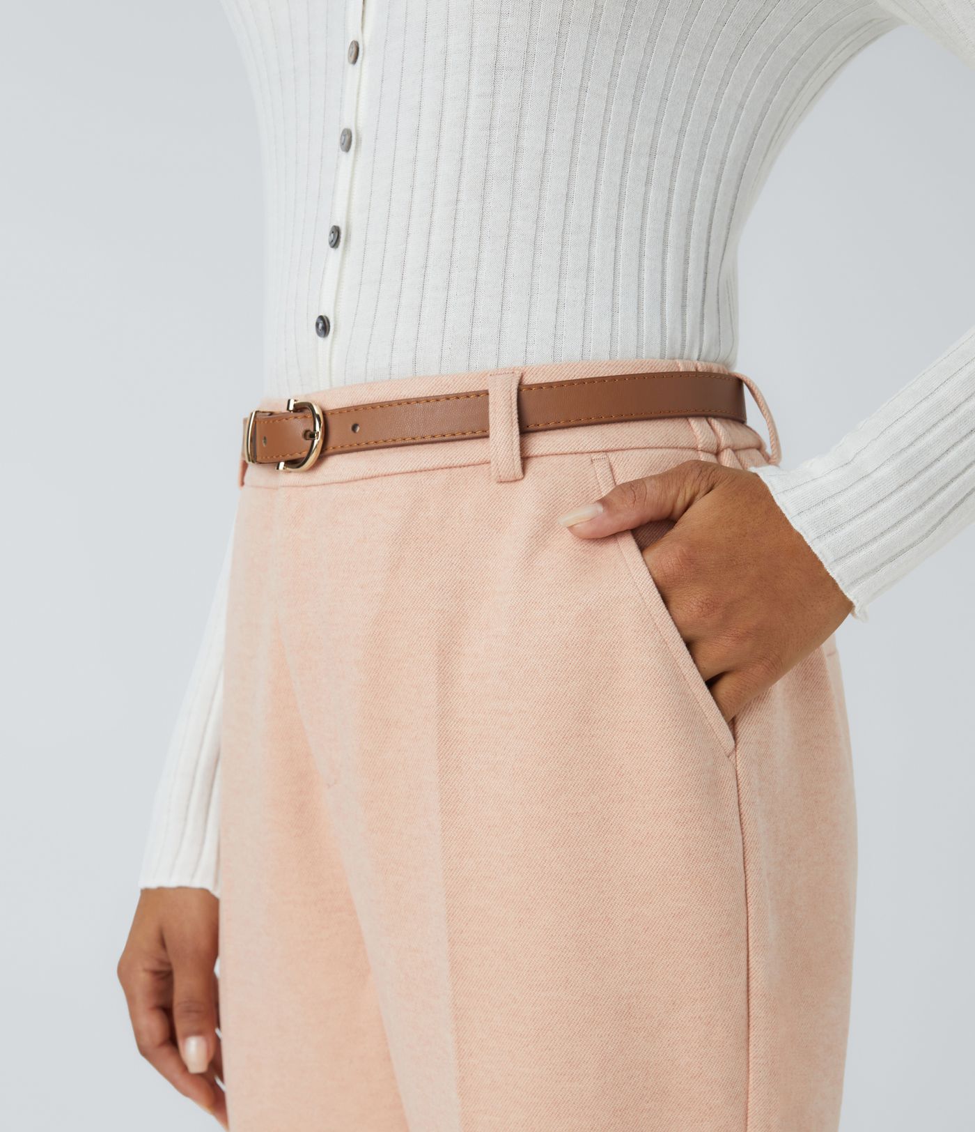 Δερμάτινη Ζώνη PU με Πόρπη Πέταλο