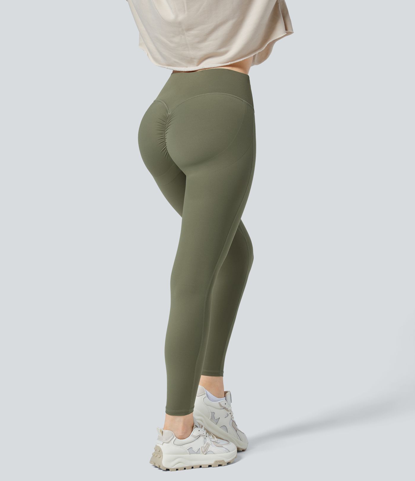 Halara UltraSculpt™ High Waisted Ruched Tummy Control Butt Lifting Yoga 7/8 Leggings