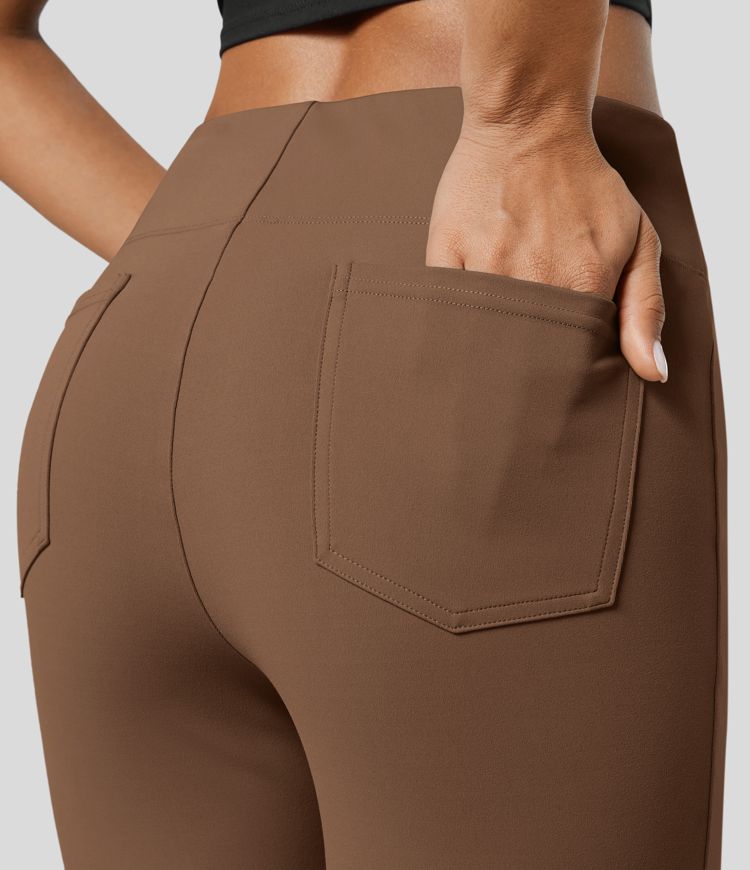 Halara Flex™ High Waisted Back Side Pocket Slight Flare Work Pants