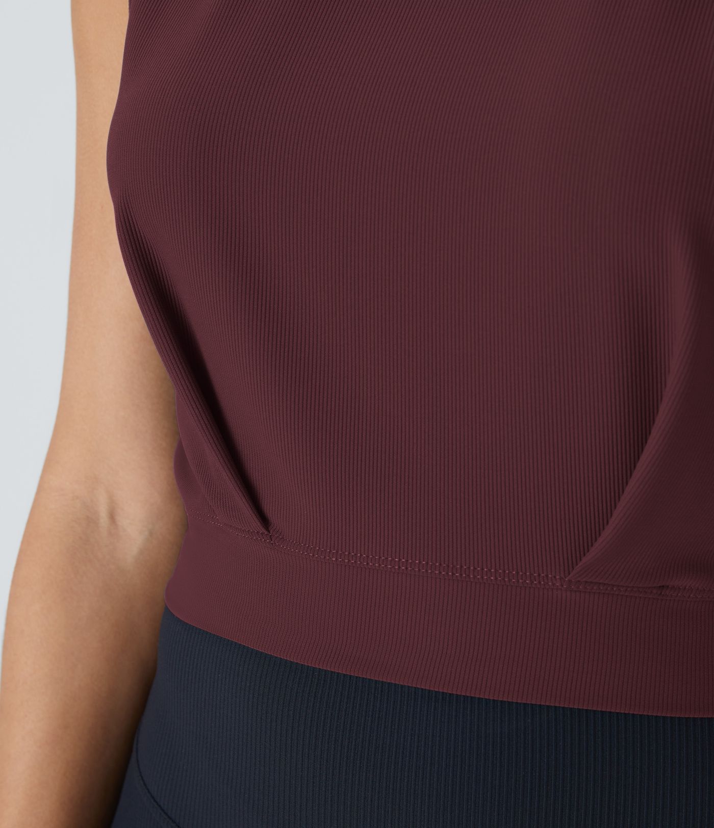 Patitoff™ Flow Pet Hair Resistant Crew Neck Sleeveless Cropped Yoga Tank Top