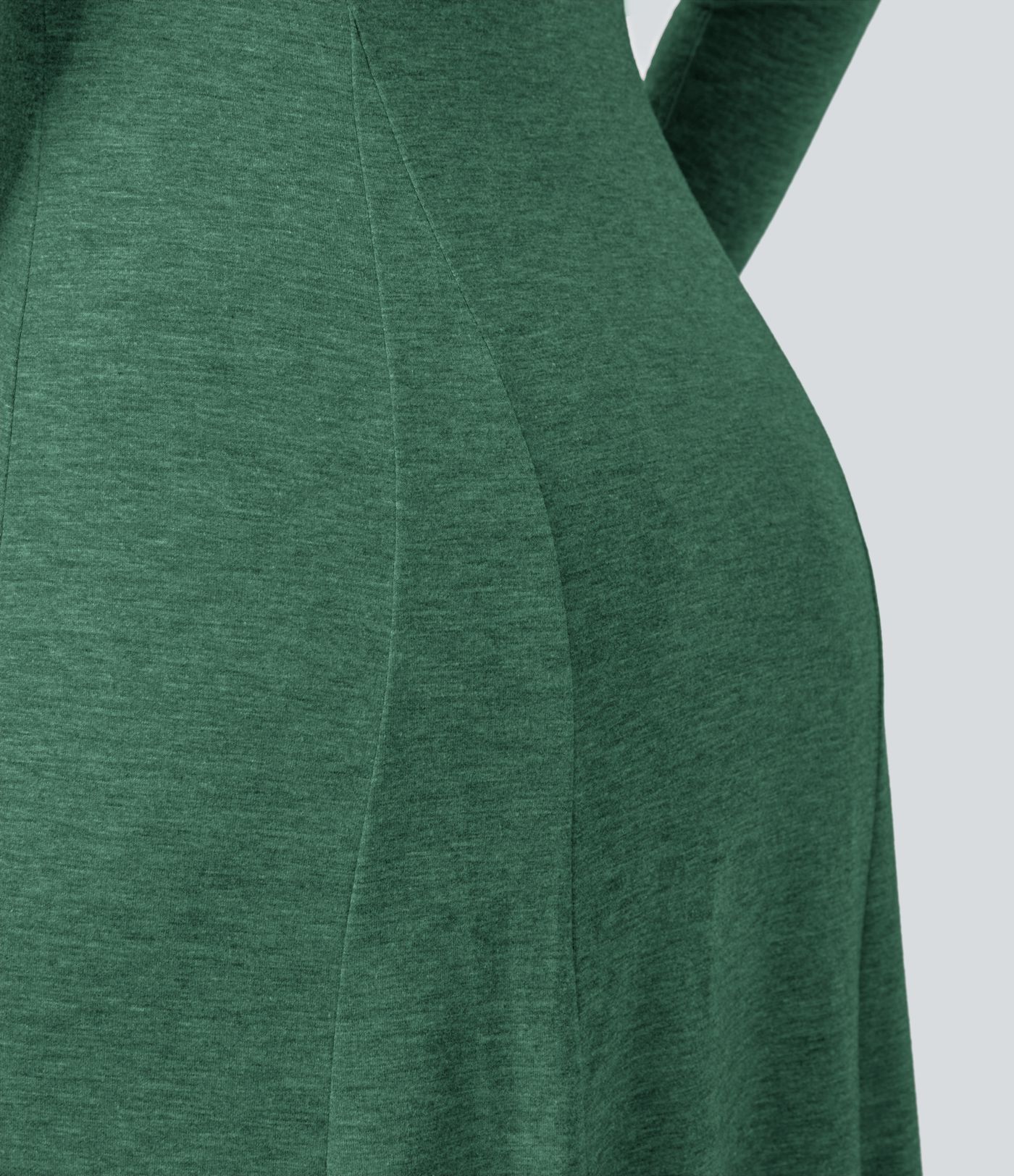 Henley Long Sleeve Flare Maxi Casual Dress